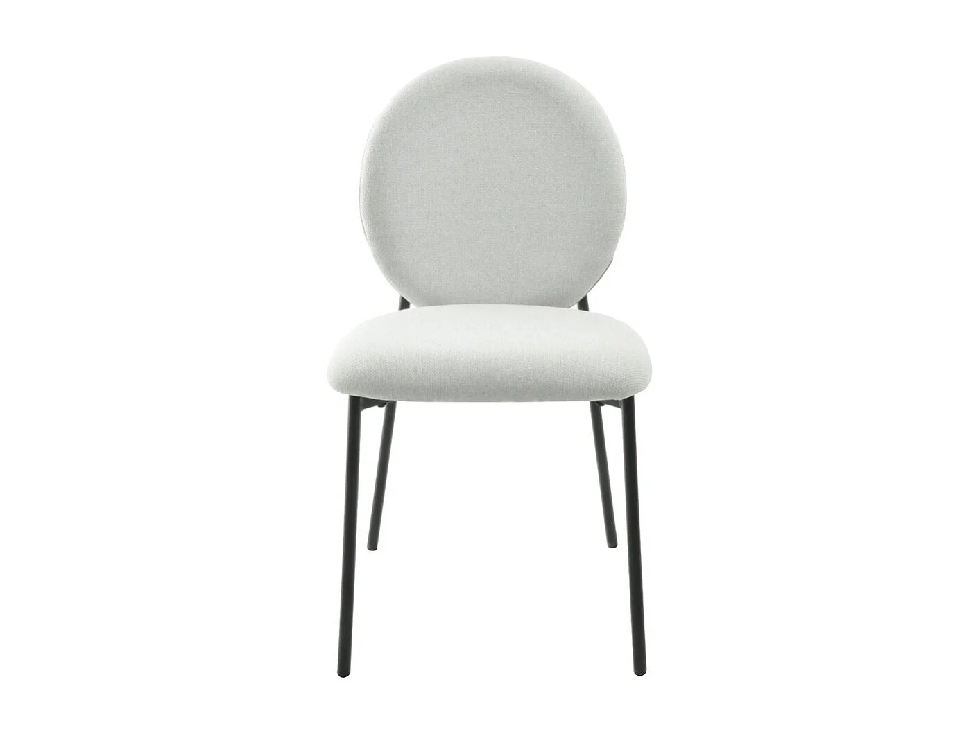 Lot de 2 chaises de salle à manger en métal "Perla" - Gris clair