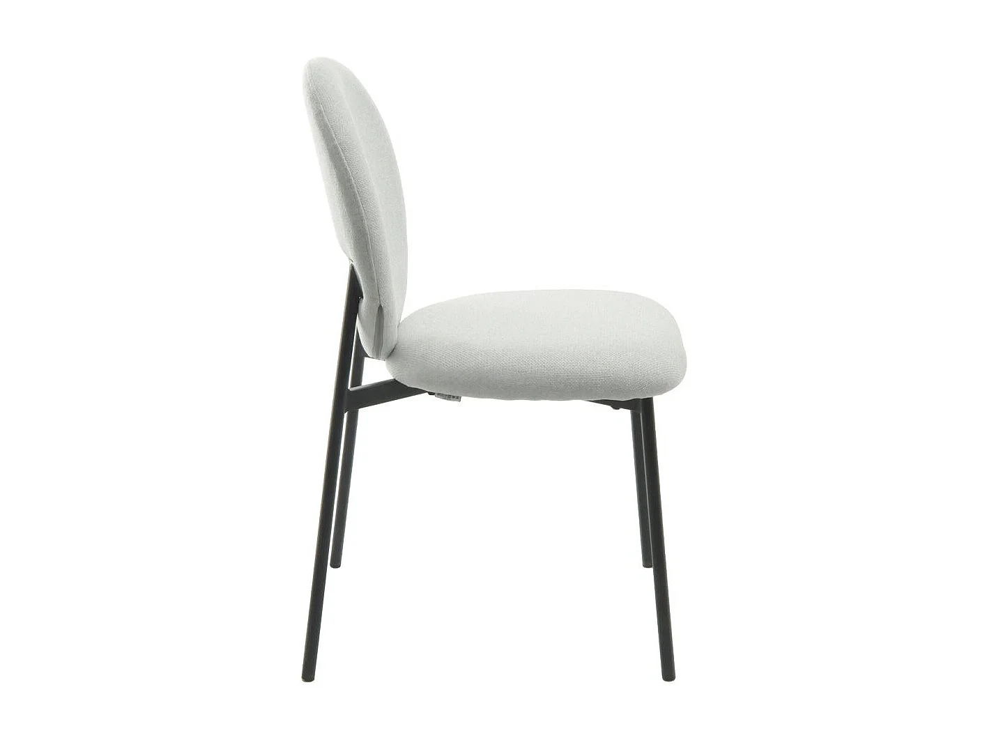 Lot de 2 chaises de salle à manger en métal "Perla" - Gris clair