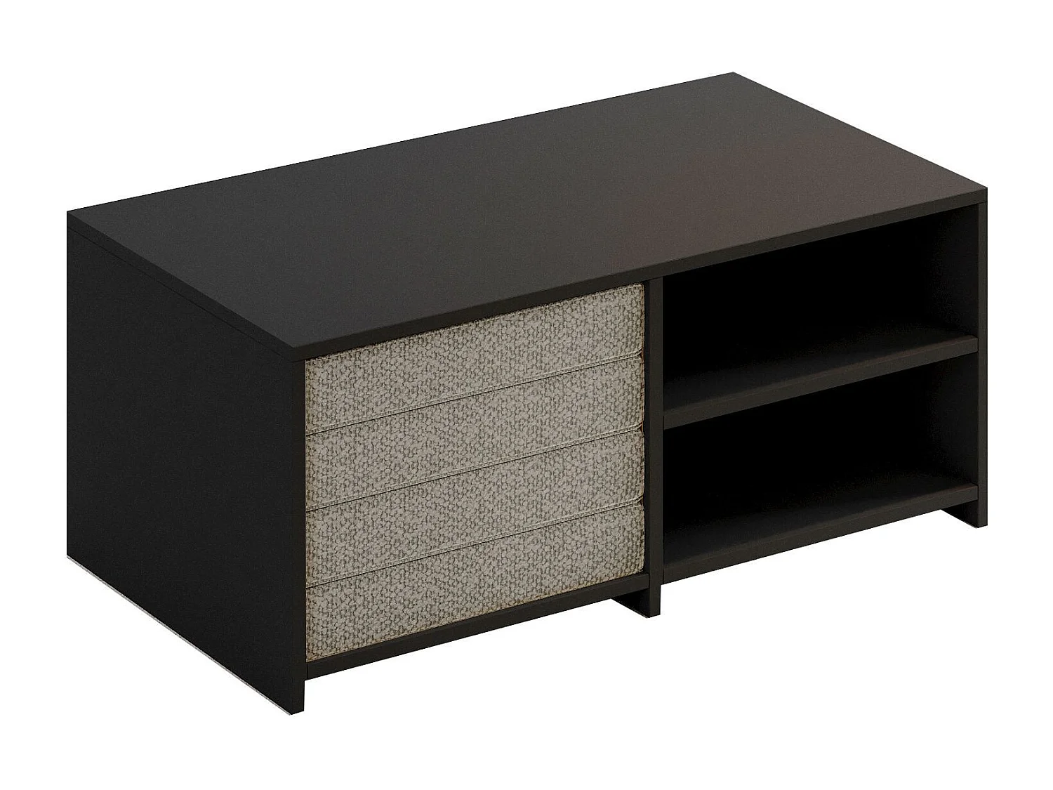 Modernes Anthrazit Holz Couchtisch-Set "Gord" - 90 x 45 x 44,1 cm