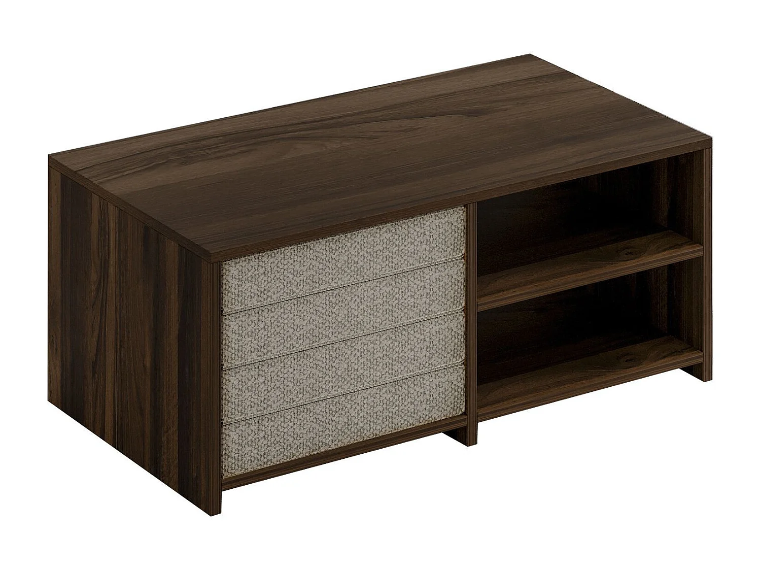 "Gord" Holz Couchtisch - Braun 90 x 45 x 44 cm - Hanah Home Collection