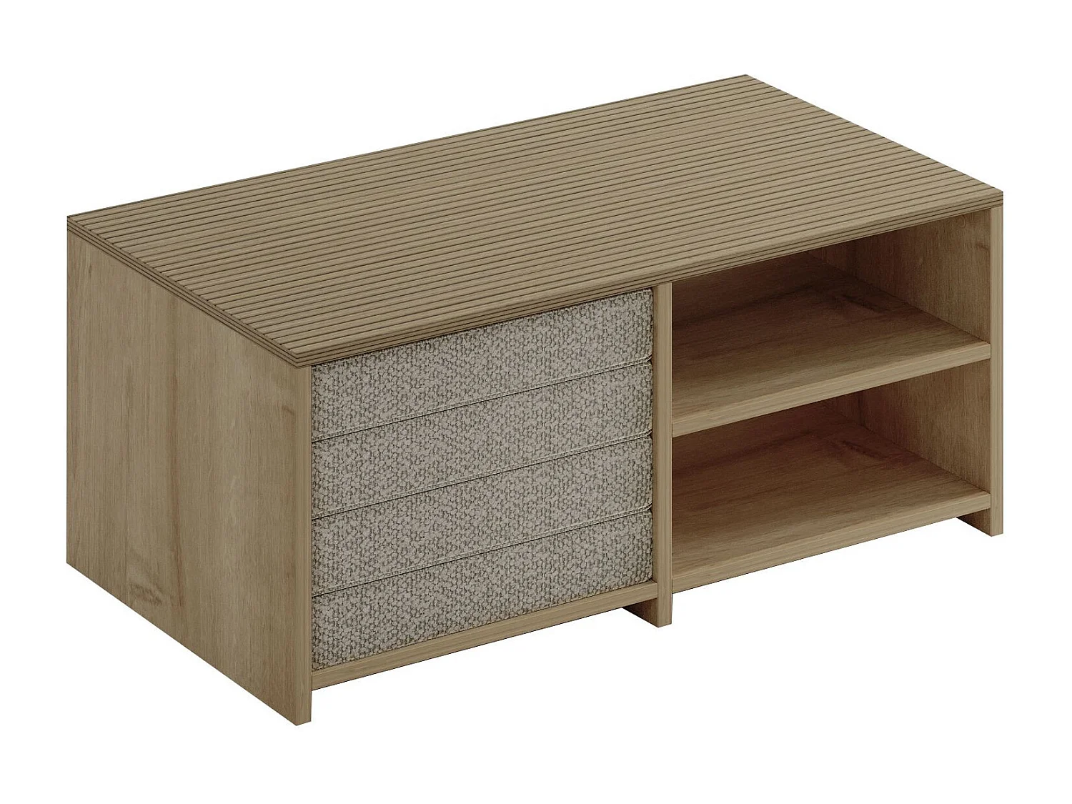 "Gord" Holztisch - Beige, 90 x 45 x 44 cm, Hochwertige Melaminpaneele