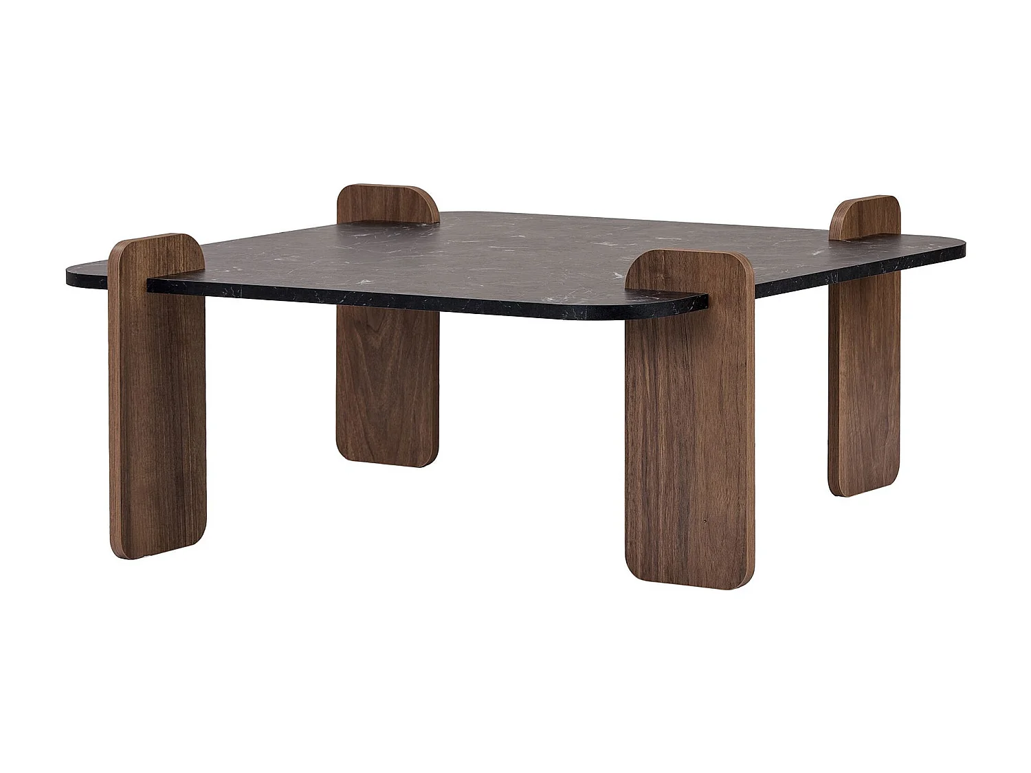 Couchtisch aus Holz "Marais" - 90 x 90 x 35 cm - Schwarz