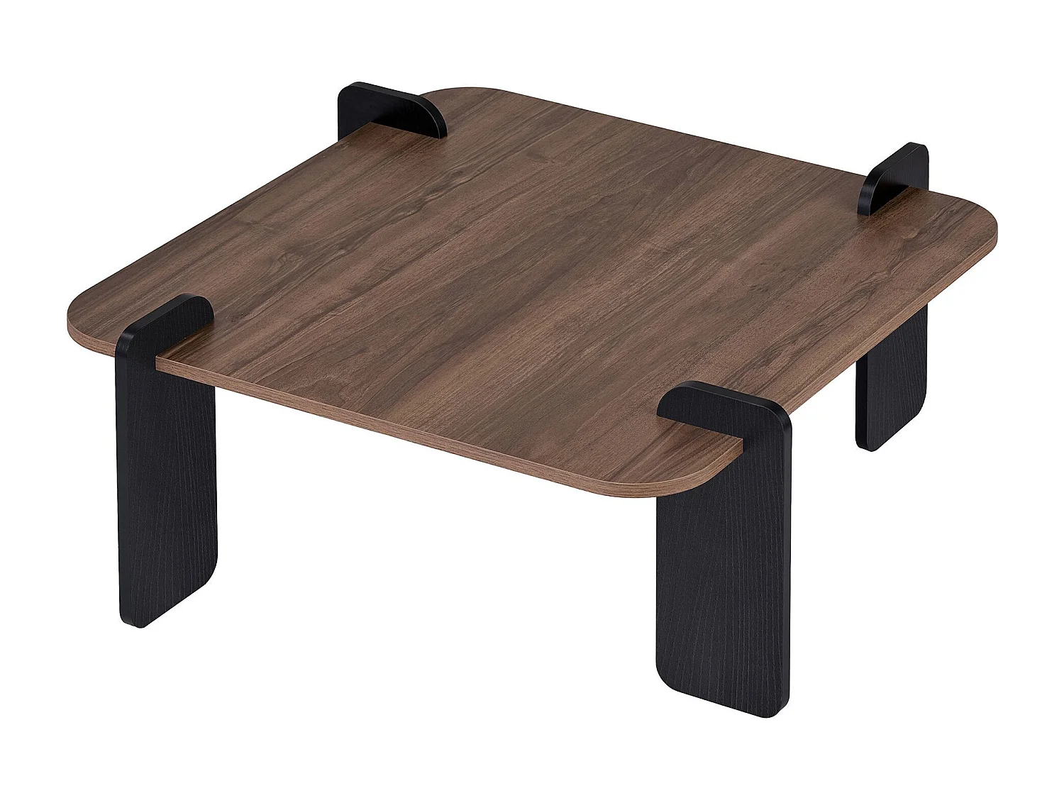Couchtisch aus Holz "Marais" - 90 x 90 x 35 cm - Braun