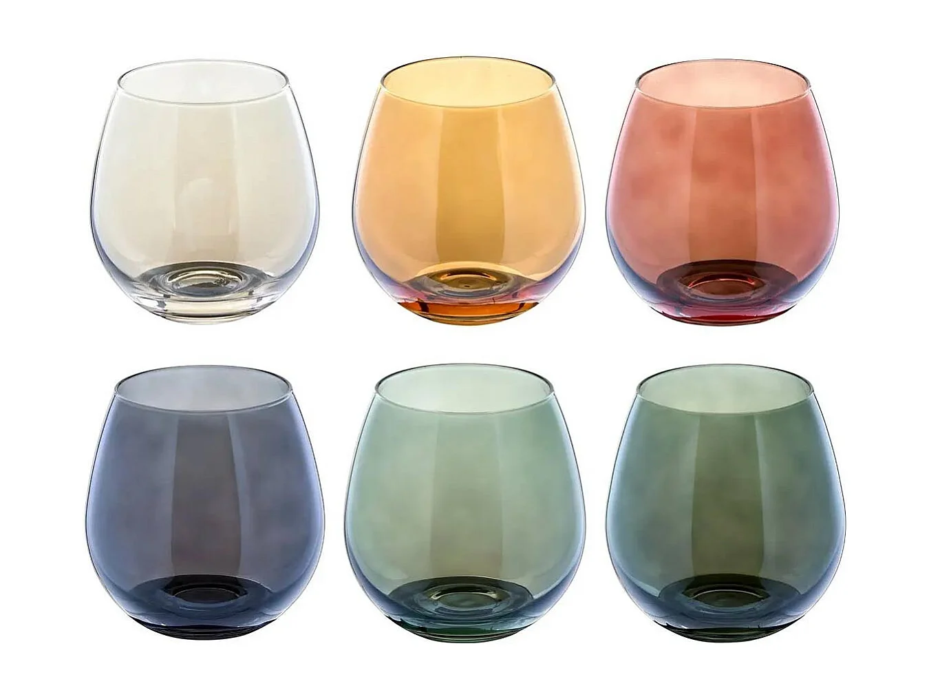 Lot de 6 Gobelets Bas "Lucia" 45cl Multicolore
