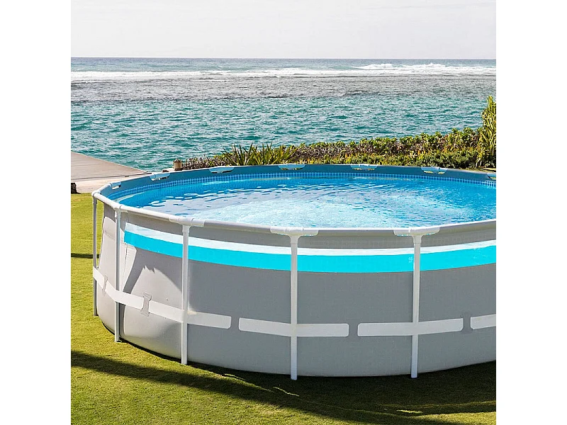 Piscine tubulaire ronde Intex Prism Frame Clearview 4,88 x 1,22 m