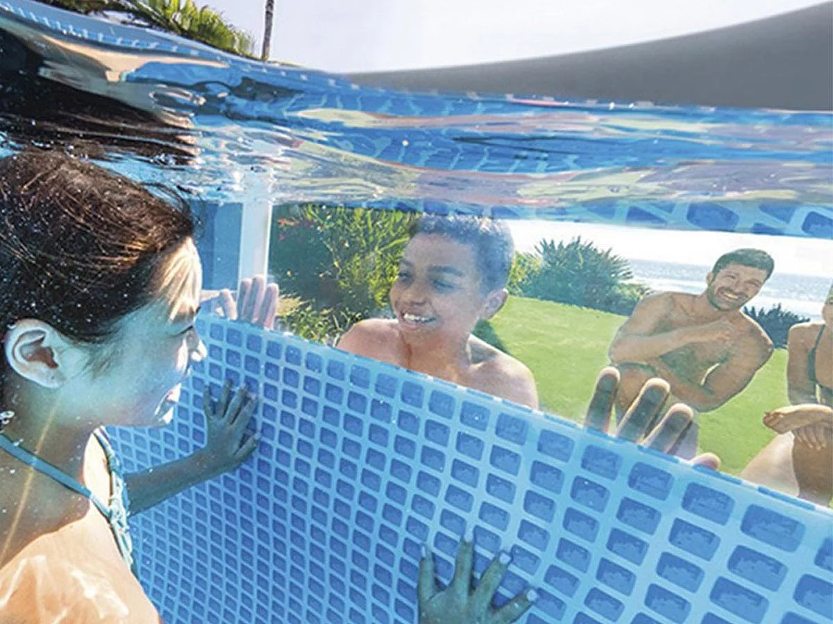 Piscine tubulaire ronde Intex Prism Frame Clearview 4,88 x 1,22 m