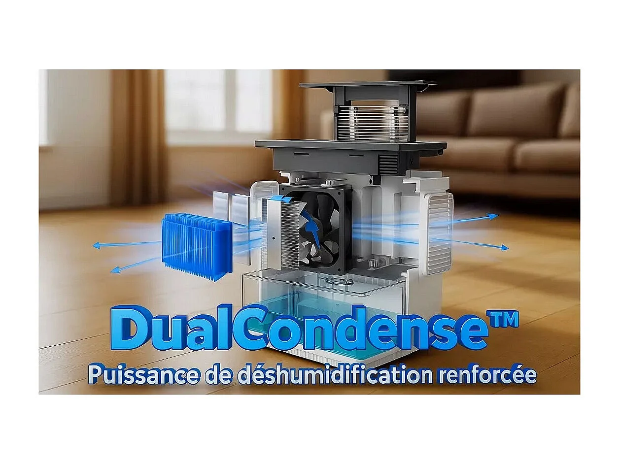 E.ziclean Déshumidificateur 0.6l/j blanc - DRYFLOWX