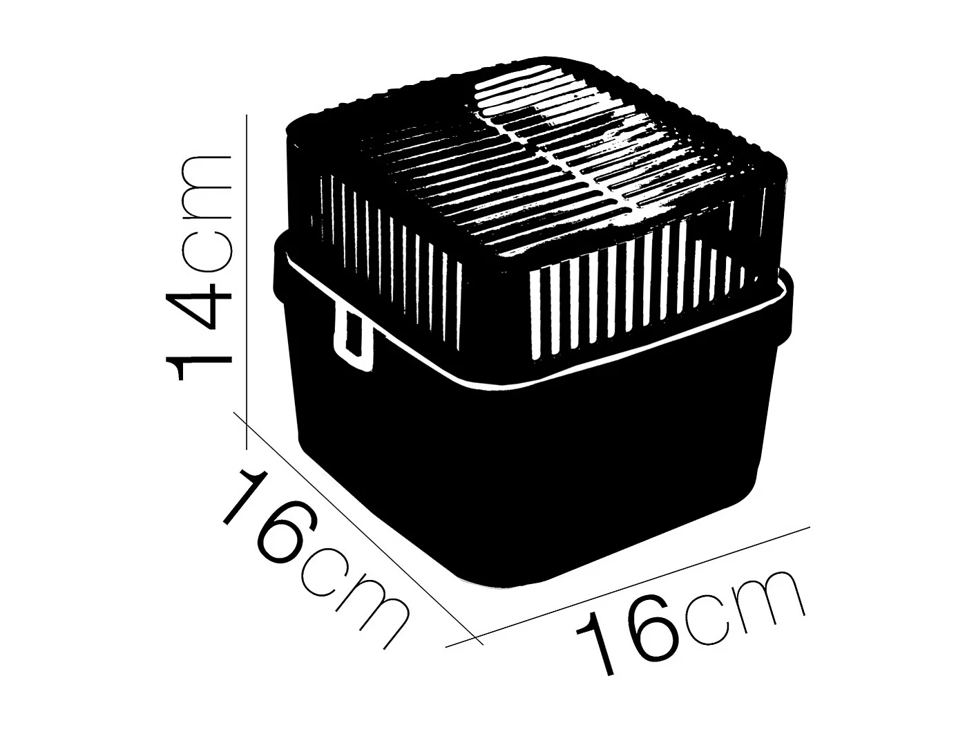 Lot de 2 déshumidificateurs absorbeurs d'Humidité carré compact, contenance 600 g - Hauteur 14 x Longueur 16 x Profondeur 16 cm