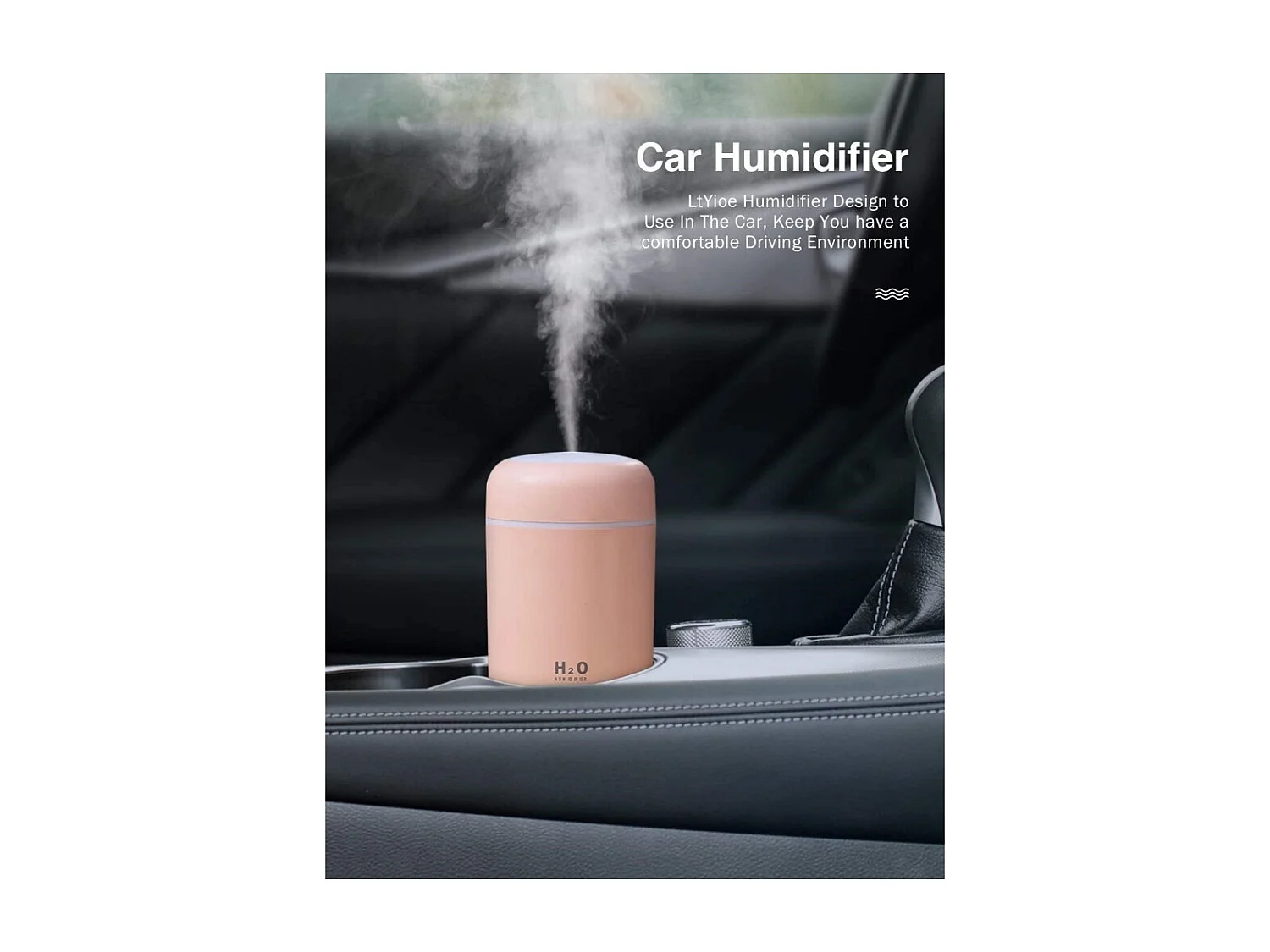 Humidificateur d'air - mini, ultrasonique, 2 modes brume réglable - arrêt automatique et veilleuse colorée