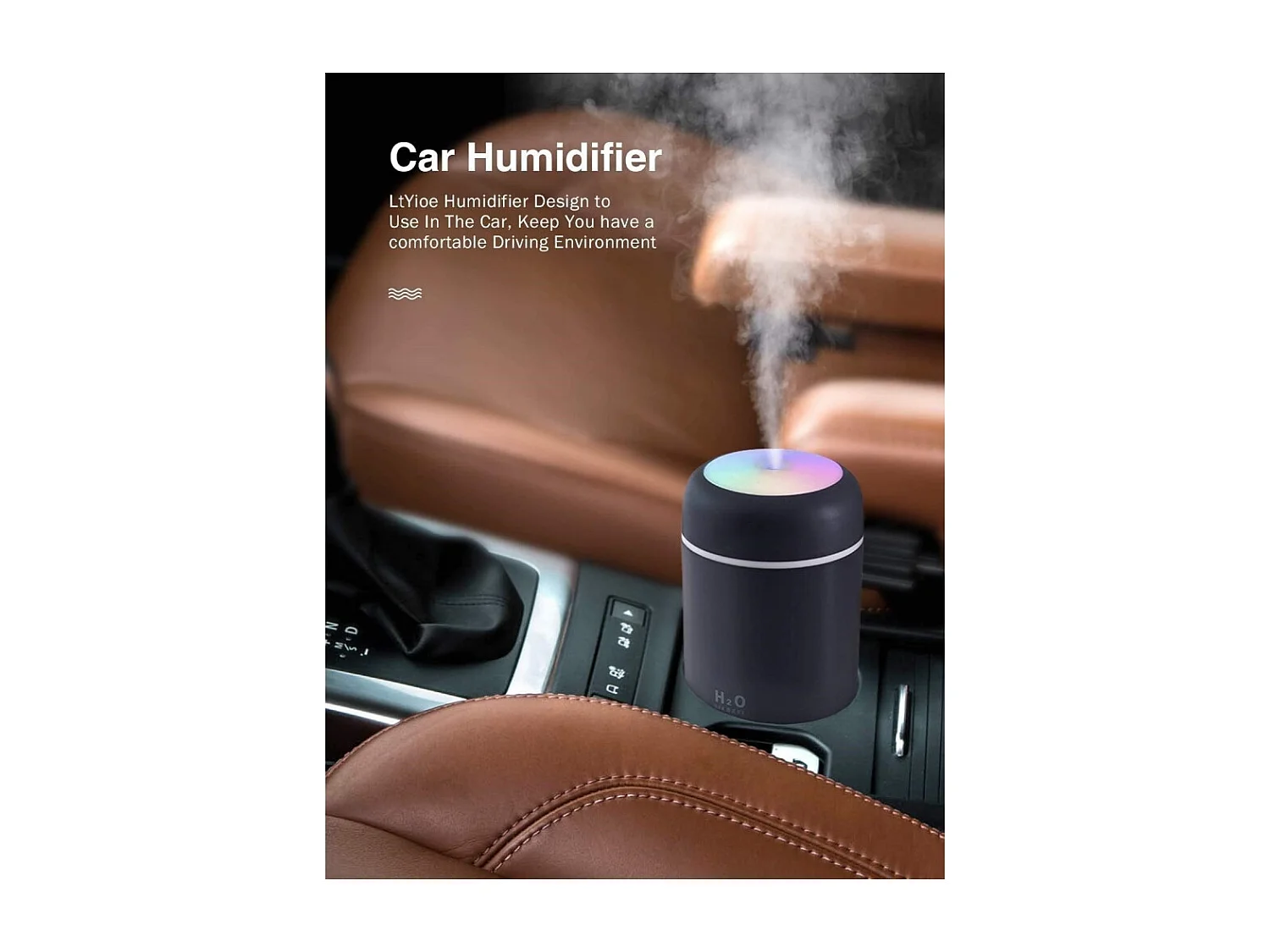 Humidificateur d'air - mini, ultrasonique, 2 modes brume réglable - arrêt automatique et veilleuse colorée