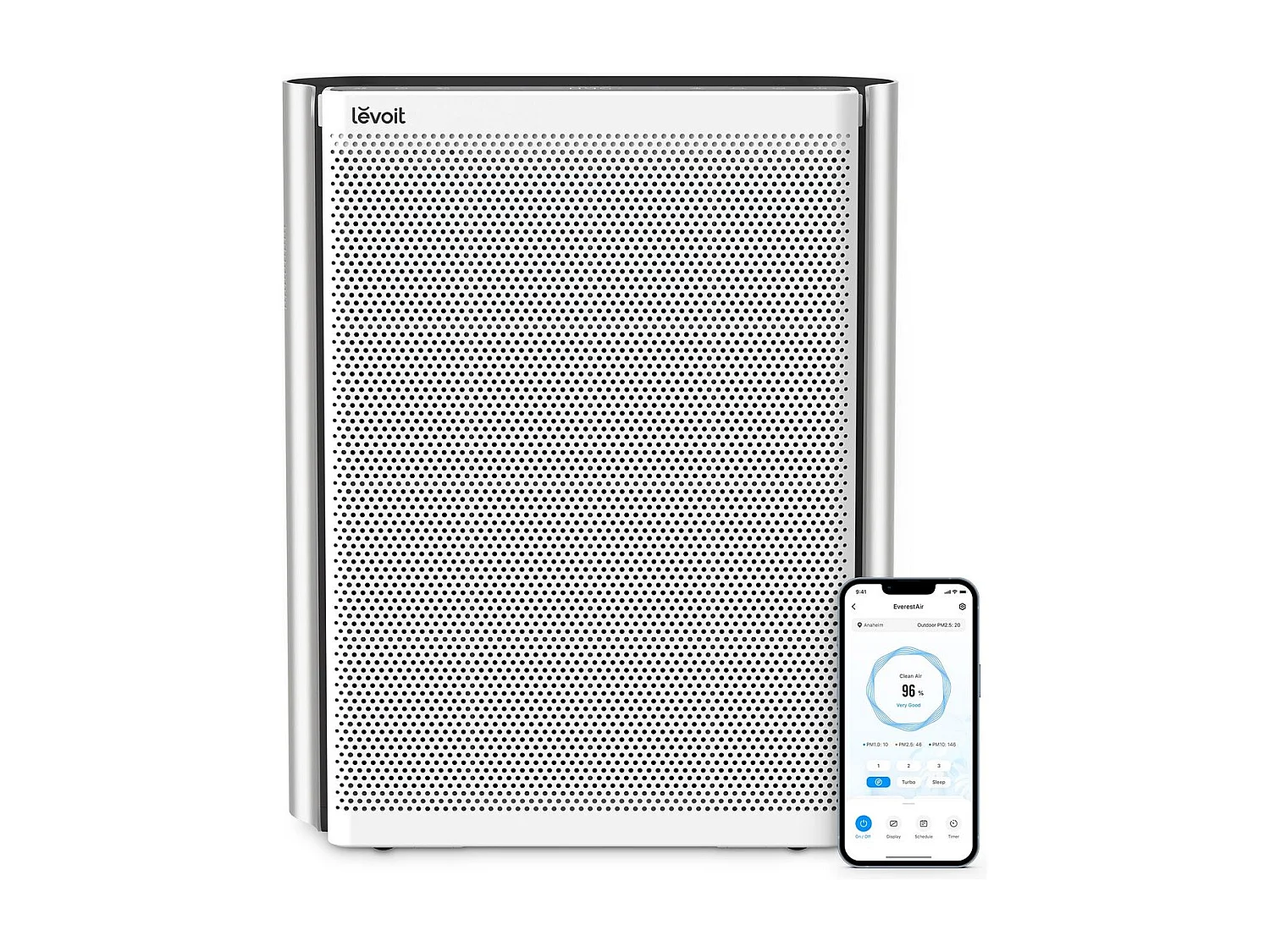 Levoit EverestAir LAP-EL551S-AEUR Purificateur d'air — jusqu'à 126 m², HEPA H13, 605 m³/h