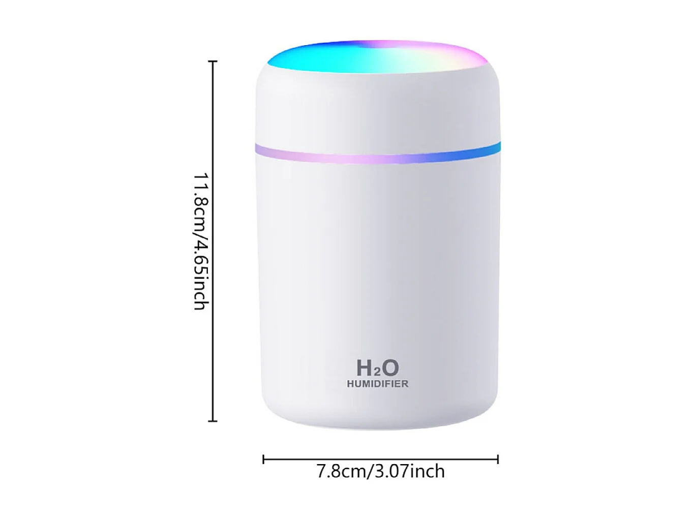 Humidificateur d'air - mini, ultrasonique, 2 modes brume réglable - arrêt automatique et veilleuse colorée