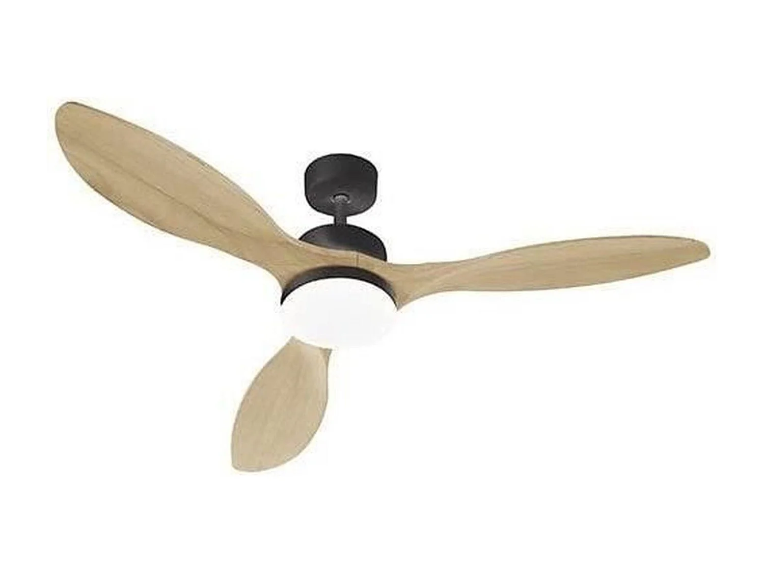 Ventilateur de plafond Oklahoma Ø 137 cm 100W + éclairage LED - Noir & Bois