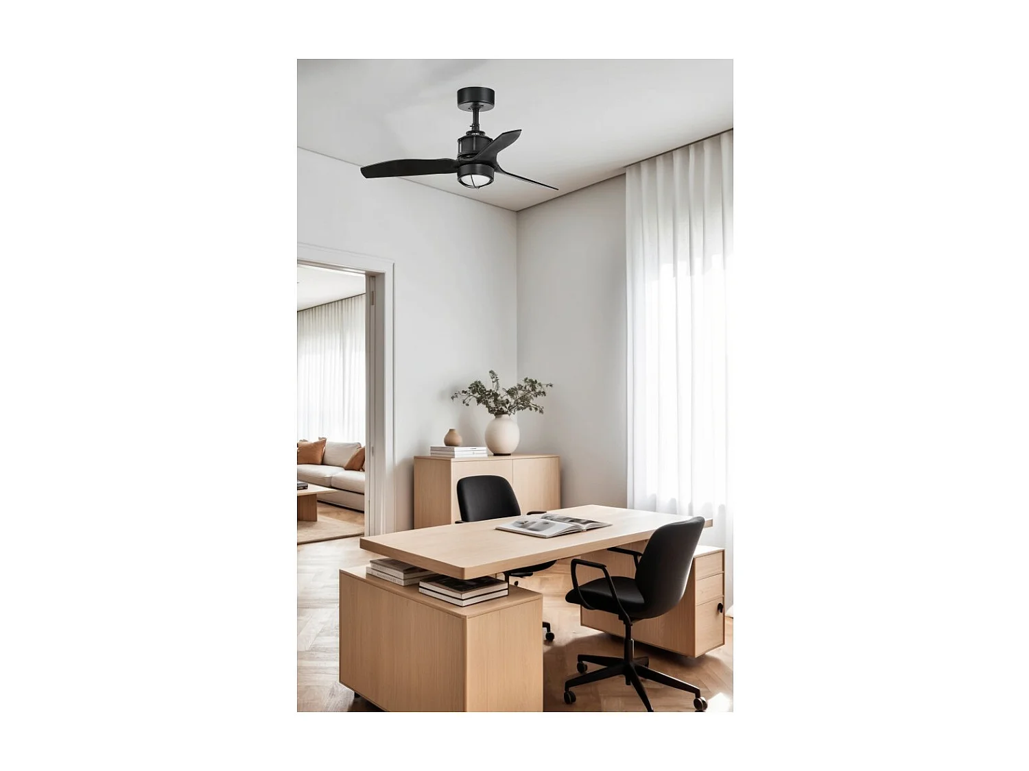 JUST FAN XS LED, Ventilateur de plafond avec lumière, Faro Barcelona