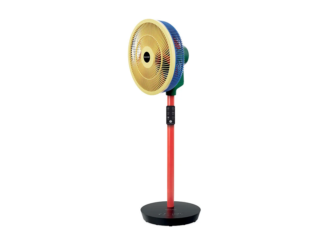 Macom Enjoy & Relax Colour Fan Noir, Bleu, Vert, Rouge, Jaune