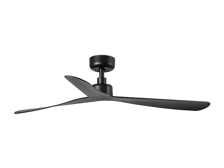ROCKER M, Ventilateur  sans éclairage, corps noir, pales noires, Faro Barcelone