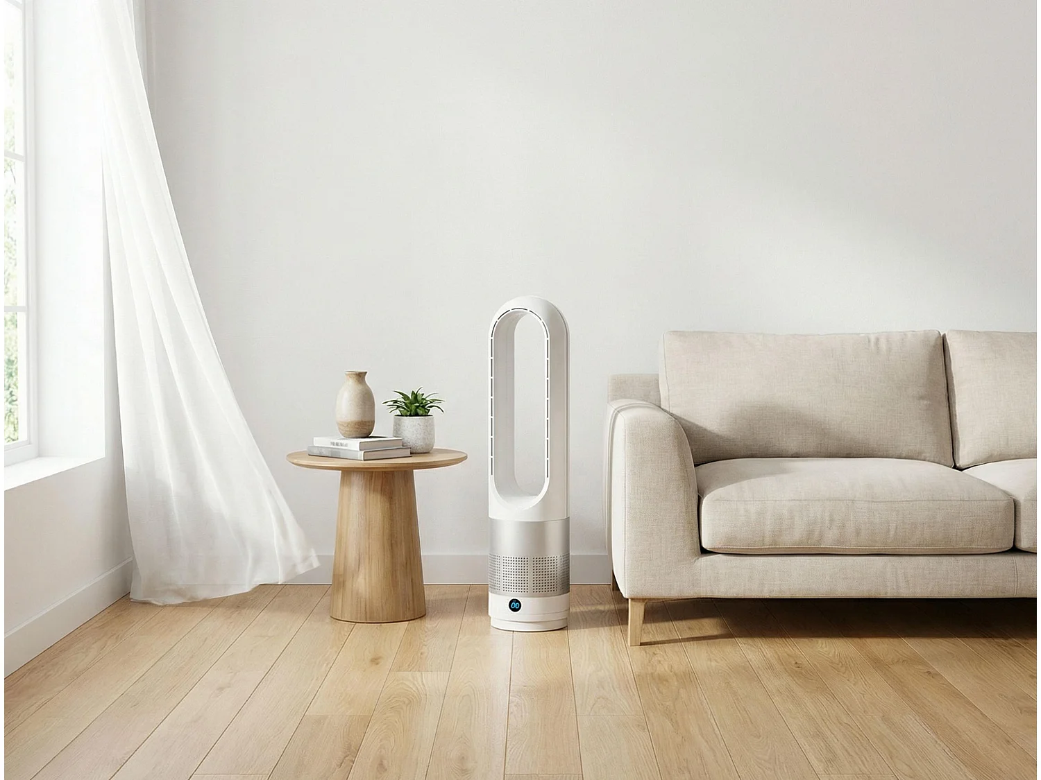 Ventilateur sans pale avec oscillation et 8 vitesses