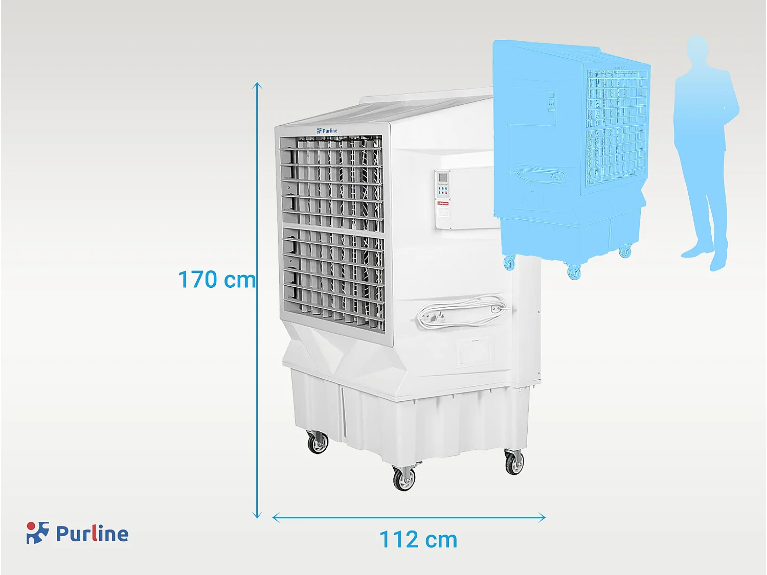 Refroidisseur par évaporation à haut débit et réservoir de 120 litres