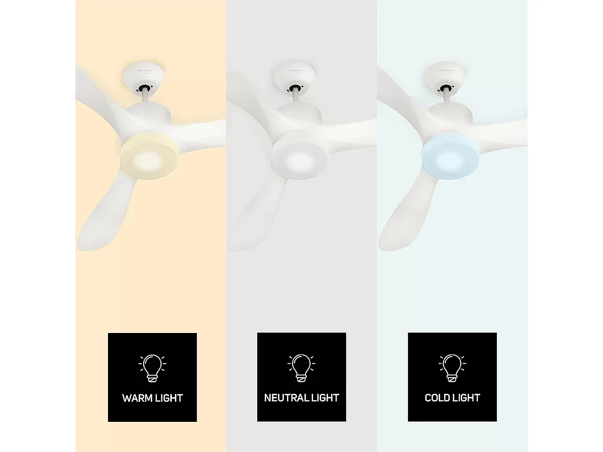 Taurus Alpatec Ventilateur de plafond 132cm + lumière - FRESKO PURE 3B