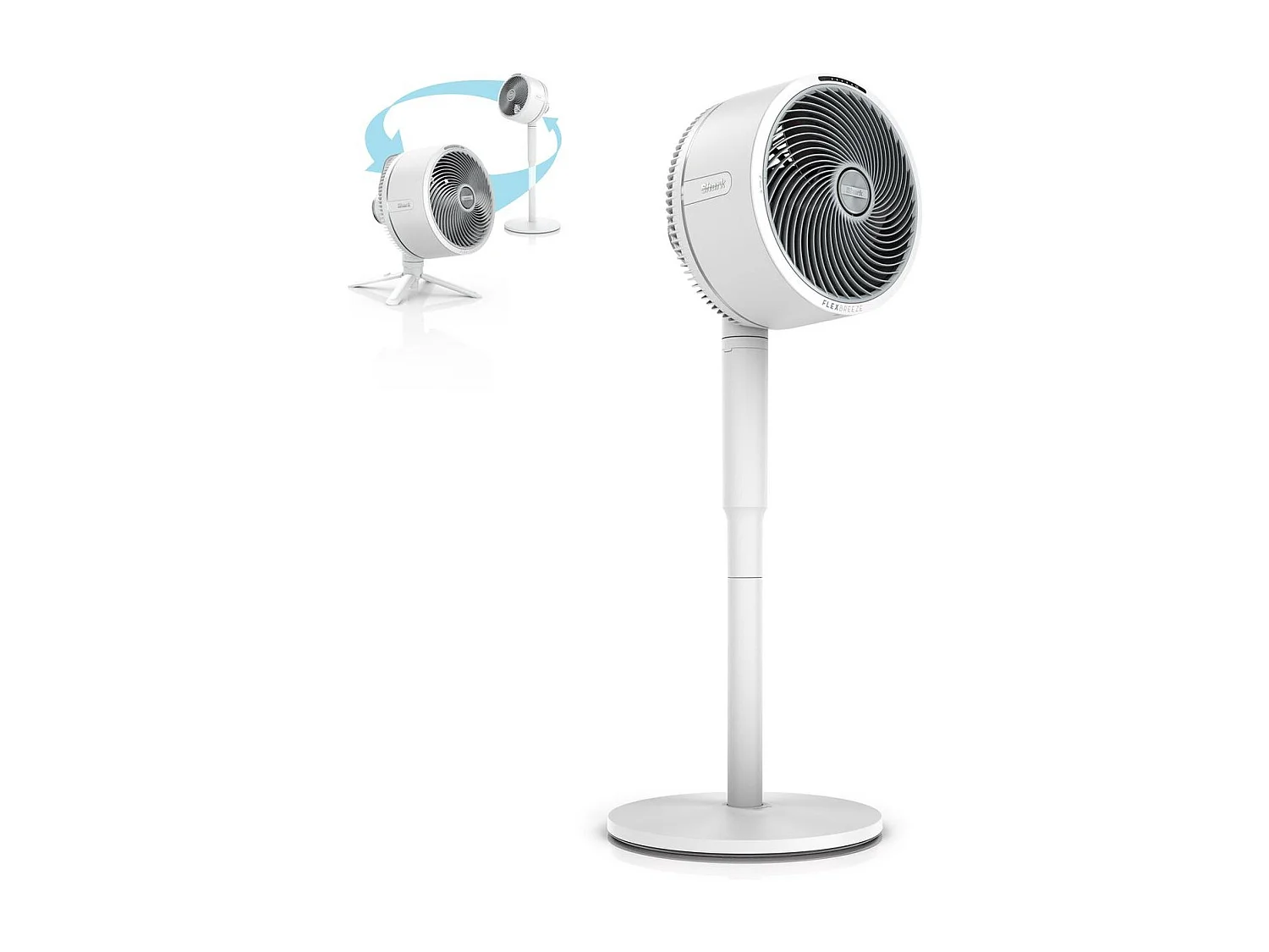Ventilador Pessoal Shark FlexBreeze FA220EU - Sem Fio, Branco, Mesa & Tripé, 5 Velocidades, Névoa de Água