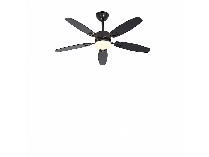 NETTLIFE Ventilateur de Plafond avec Éclairage LED Silencieux, Pales Réversibles Double Face, Dimmable avec Télécommande pour Salon et Chambre