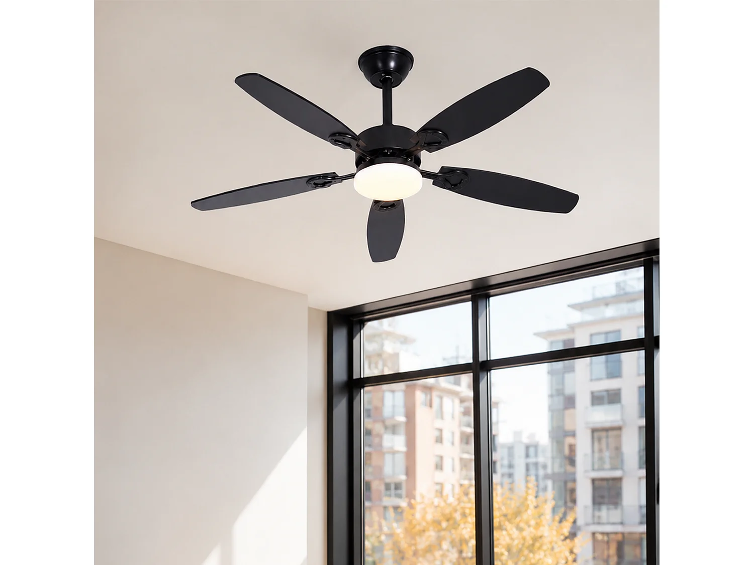 NETTLIFE Deckenventilator mit LED-Licht, leisem Betrieb, wendbaren Flügeln, dimmbar mit Fernbedienung für Wohnzimmer und Schlafzimmer