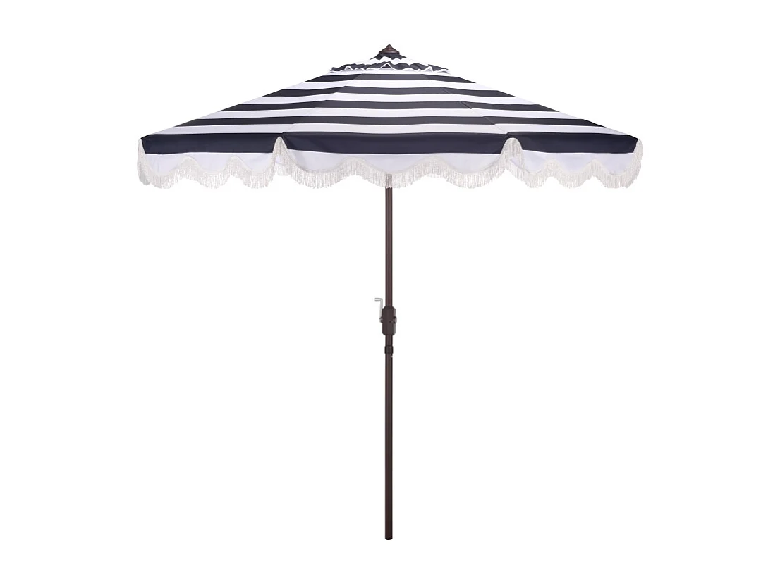 Parasol Rayé bleu marine OPEN: 256 x 256 X 251 CLOSE: 15 x 15 x 251 - Thomas