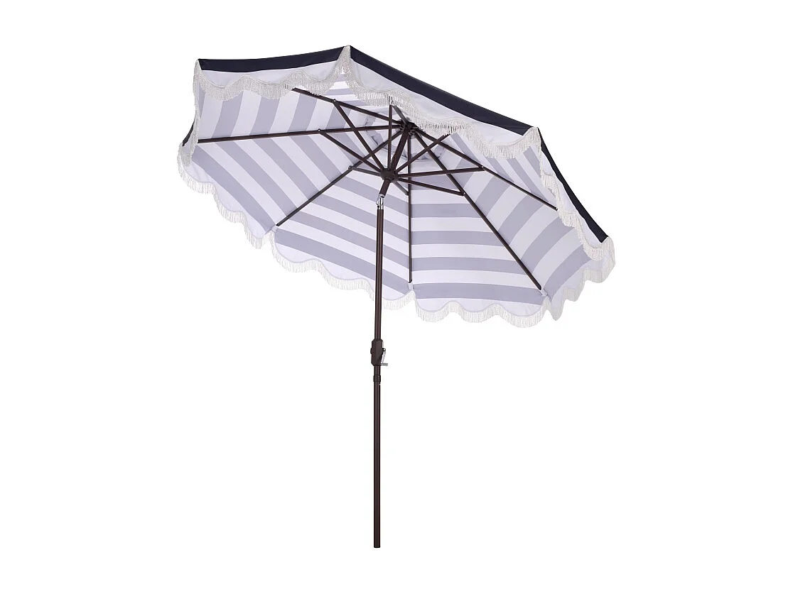 Parasol Rayé bleu marine OPEN: 256 x 256 X 251 CLOSE: 15 x 15 x 251 - Thomas