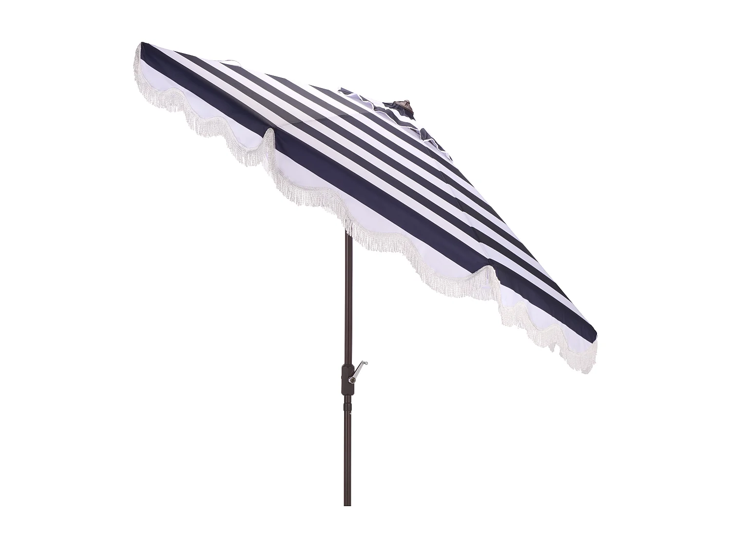 Parasol Rayé bleu marine OPEN: 256 x 256 X 251 CLOSE: 15 x 15 x 251 - Thomas