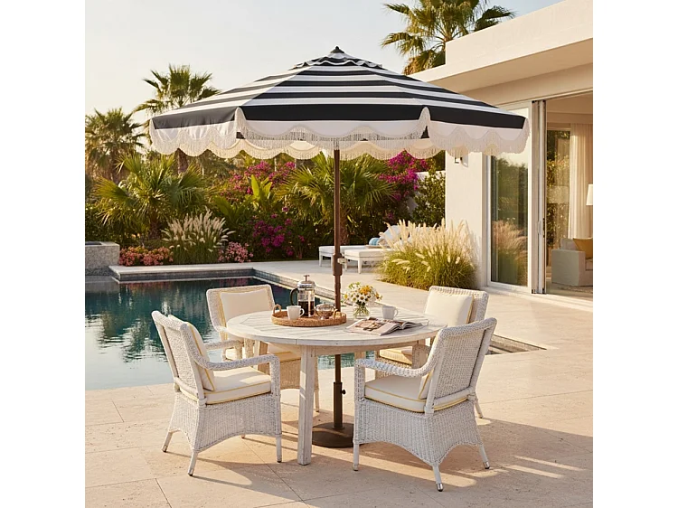 Parasol Noir/Rayure OPEN: 256 x 256 X 251 CLOSE: 15 x 15 x 251 - Thomas