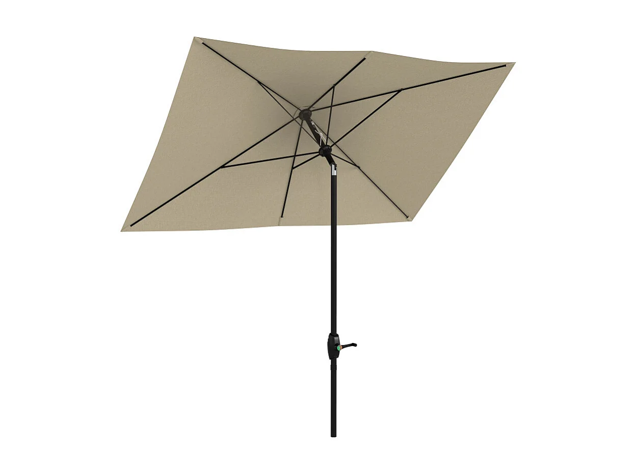 Parasol Dunmore Inclinable Jardin Terrasse Piscine Anti-UV Beige 2,9x2m
