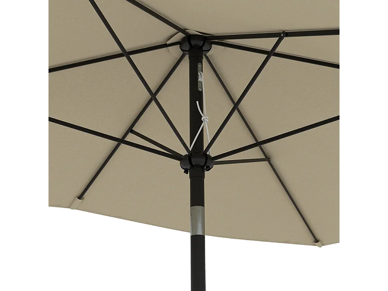 Parasol Dunmore Inclinable Jardin Terrasse Piscine Anti-UV Beige 2,9x2m