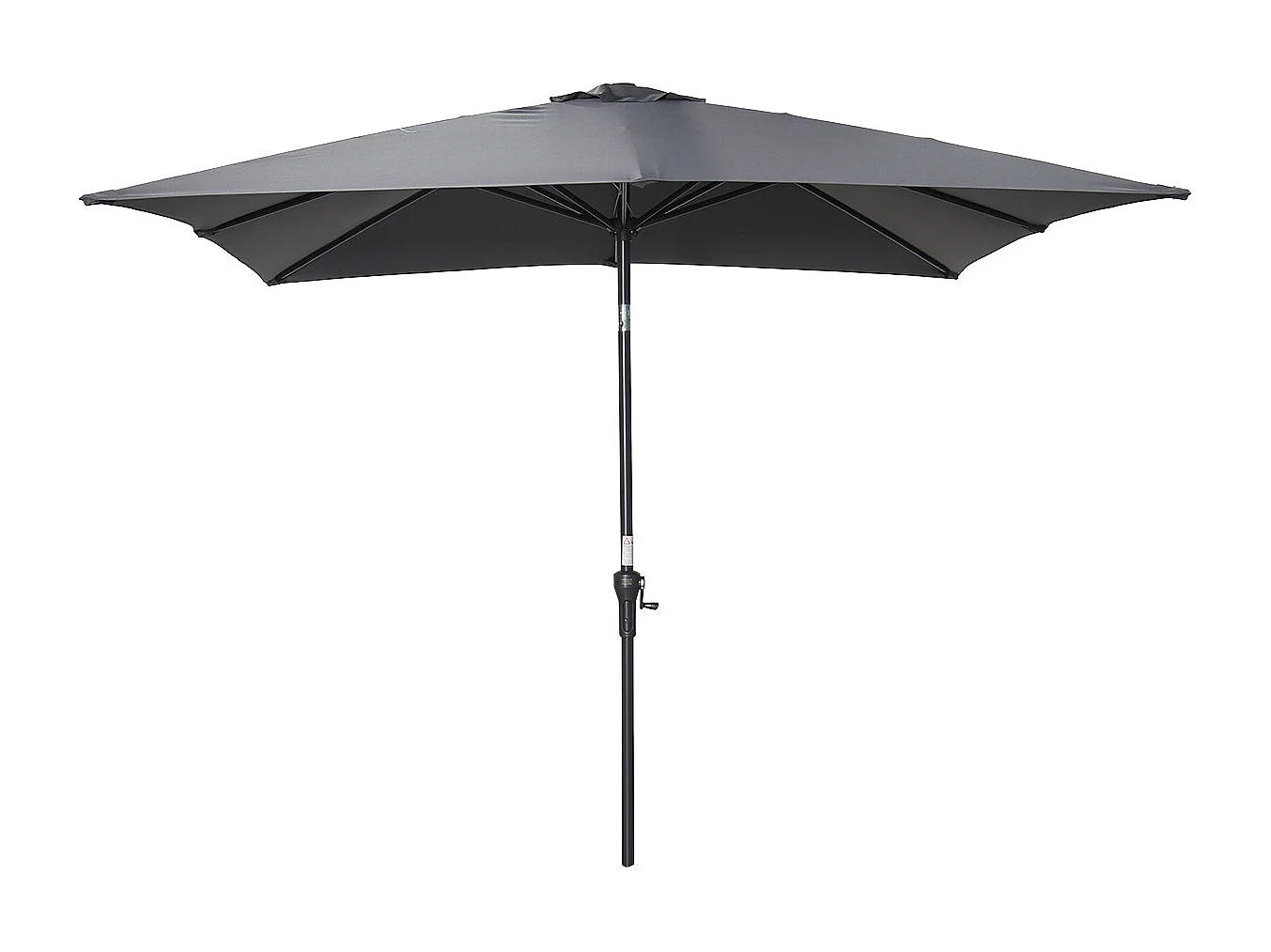 Parasol canne - Garden Impressions - Lotus - 250 x 250 cm gris foncé avec housse et pied Cosmo 40 kg