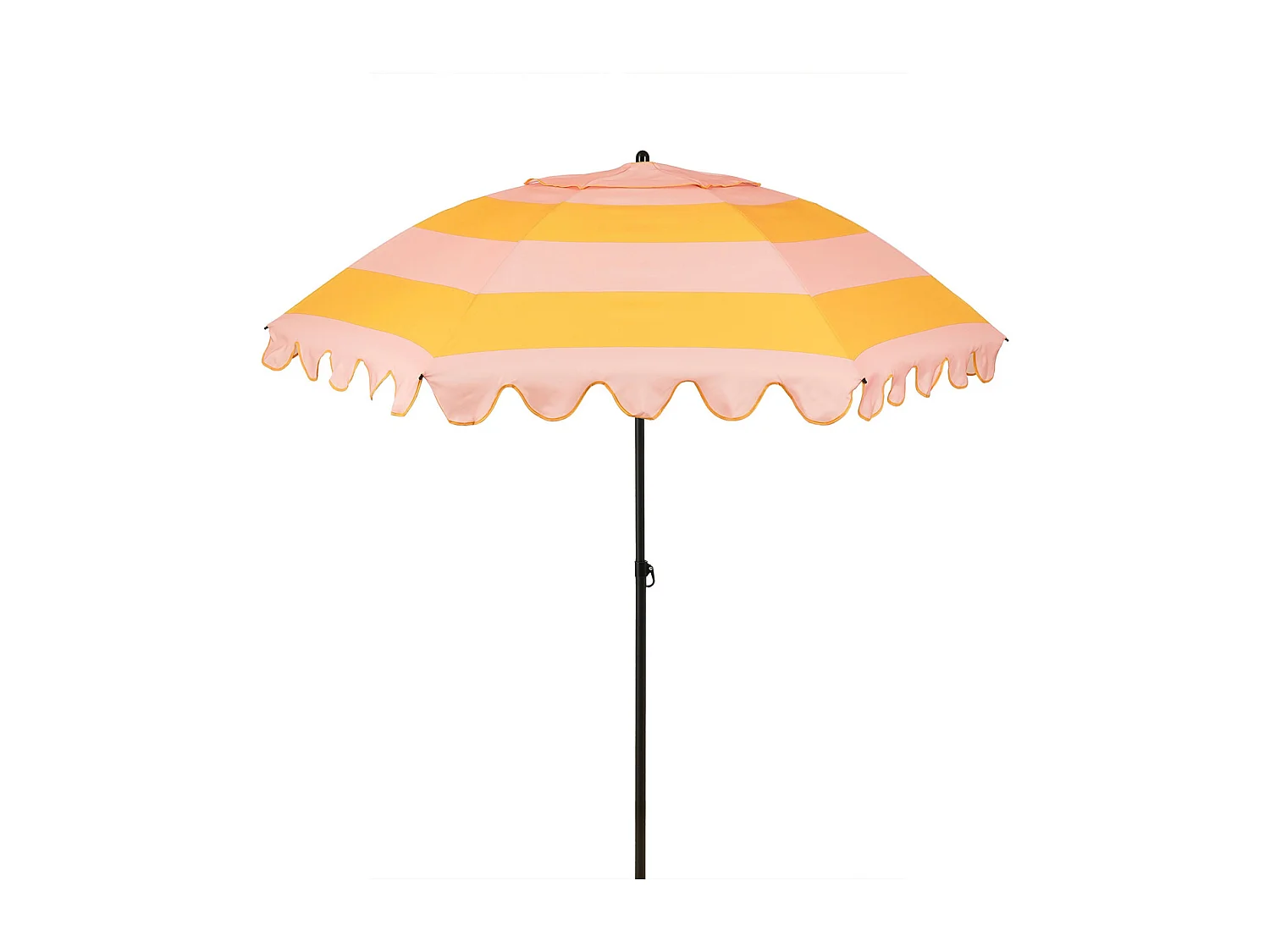 Edelman Jessy stokparasol streep geel - Ø197 x 238 cm