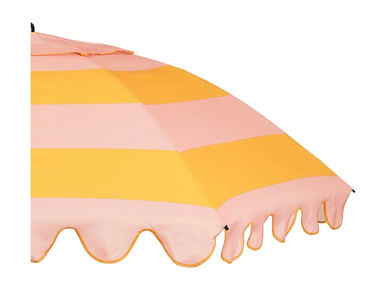 Edelman Jessy stokparasol streep geel - Ø197 x 238 cm