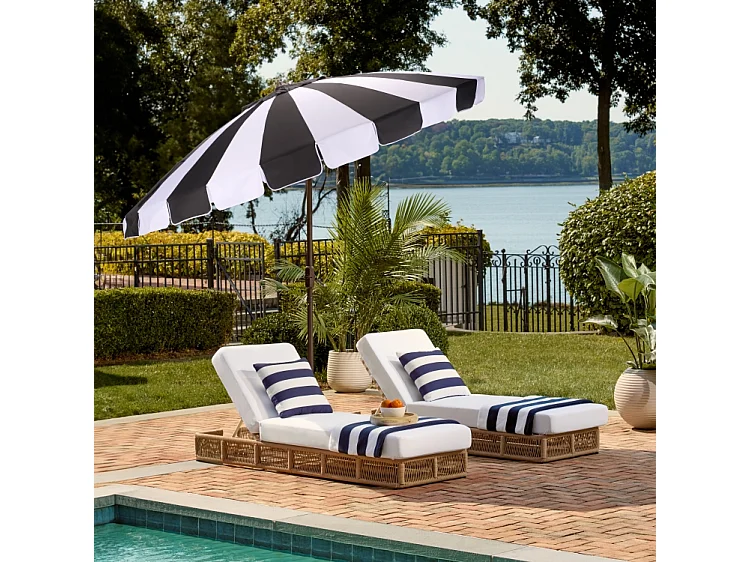 Parasol Noir/Rayure OPEN: 256 x 256 X 251 CLOSE: 15 x 15 x 251 - Samuel