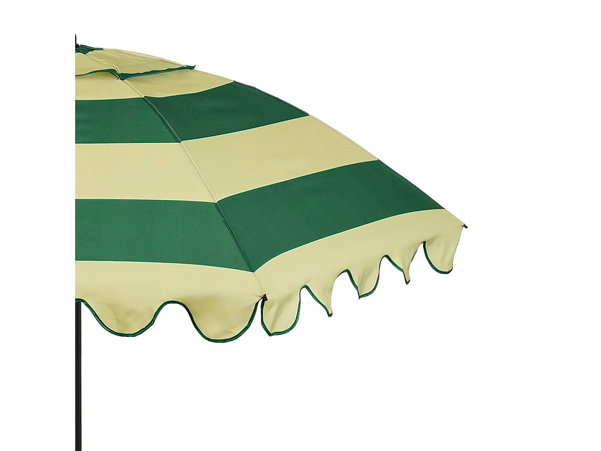 Edelman Jessy stokparasol streep groen - Ø197 x 238 cm