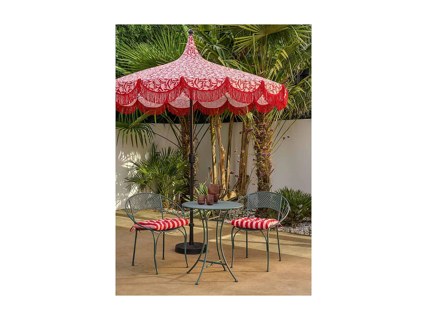 Edelman Kelly stokparasol rood - Ø235 x 238 cm