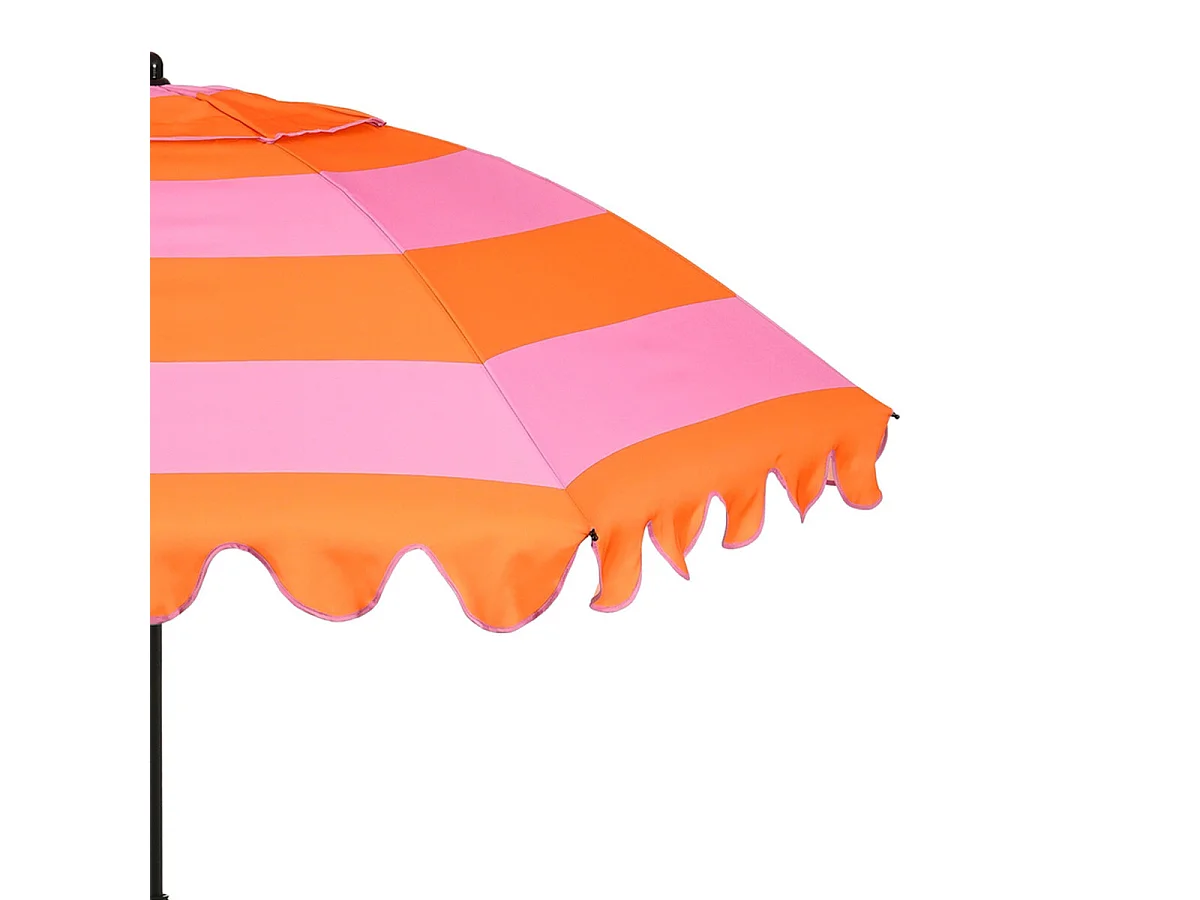 Edelman Jessy stokparasol streep oranje - Ø197 x 238 cm