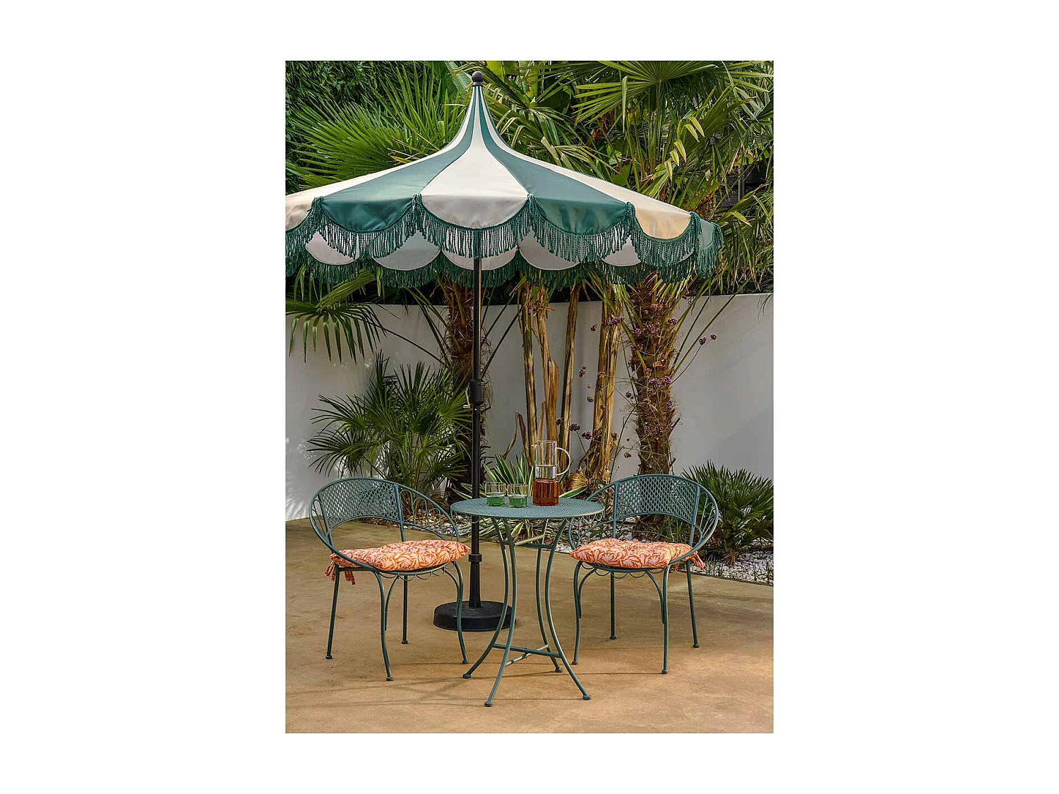 Edelman Kim stokparasol donker groen - Ø235 x 238 cm