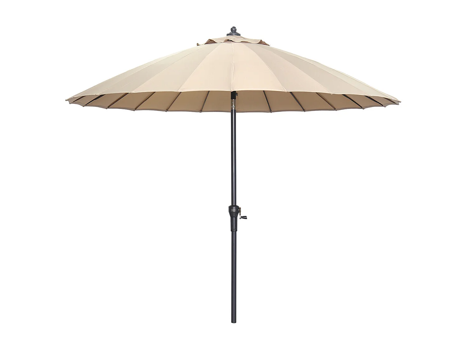 Garden Impressions Manilla stokparasol Ø250 cm - taupe incl parasolhoes en 40 kg Cosmo parasolvoet