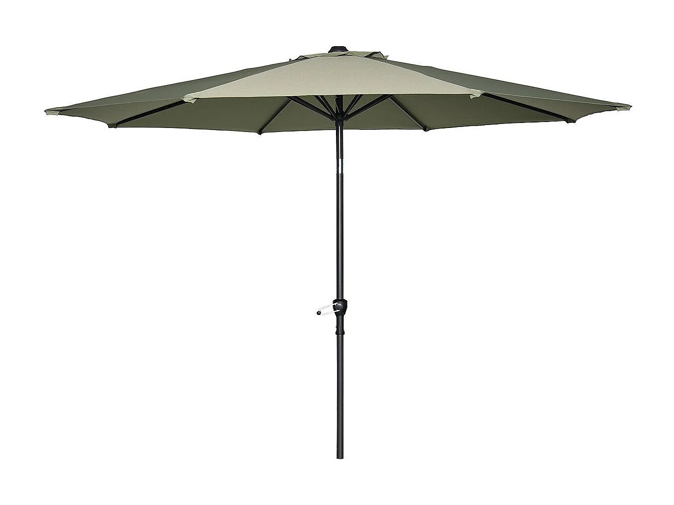 Garden Impressions Lotus stokparasol Ø300 cm - olijf incl parasolhoes en 40 kg Eureka parasolvoet