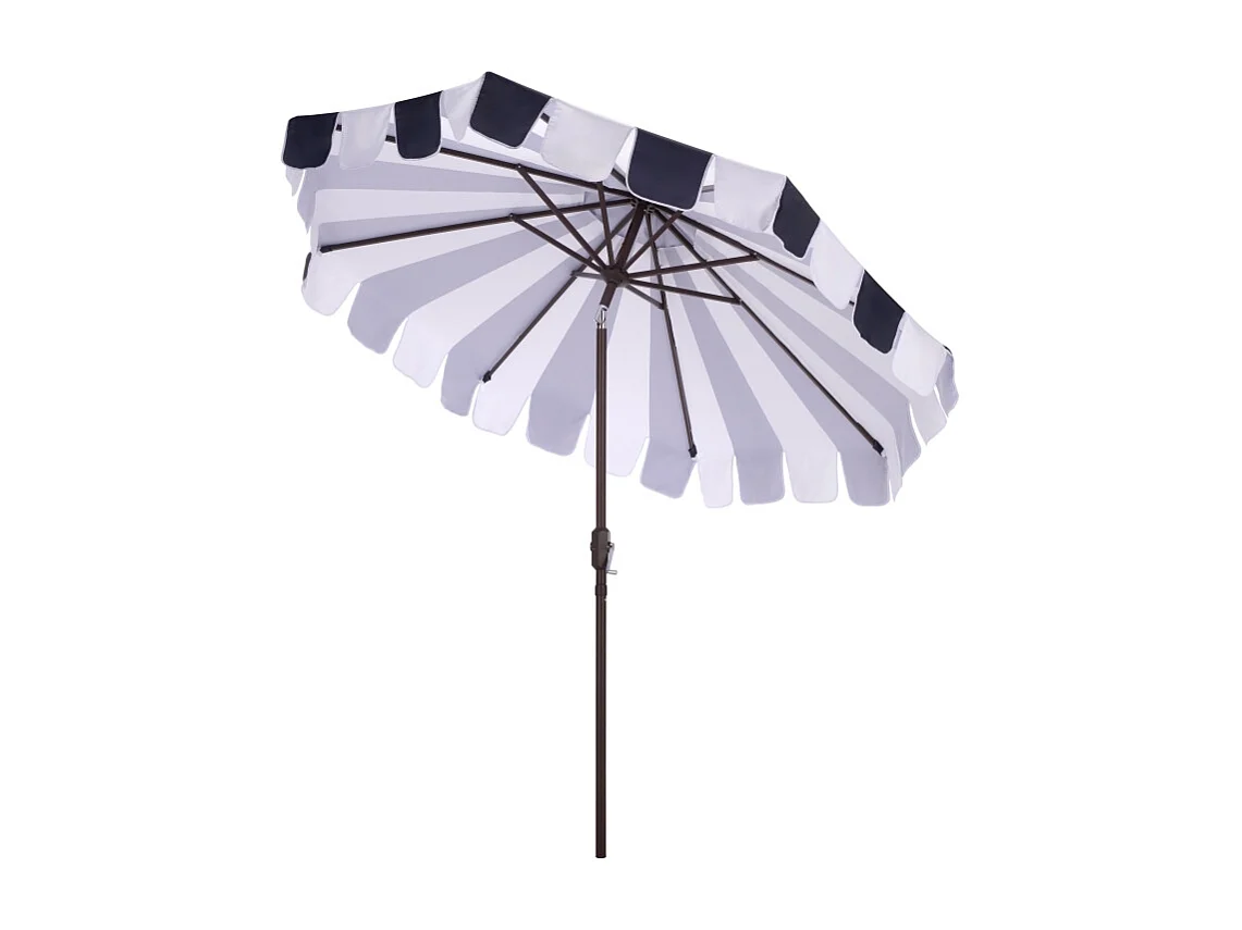 Parasol Rayé bleu marine OPEN: 256 x 256 X 251 CLOSE: 15 x 15 x 251 - James