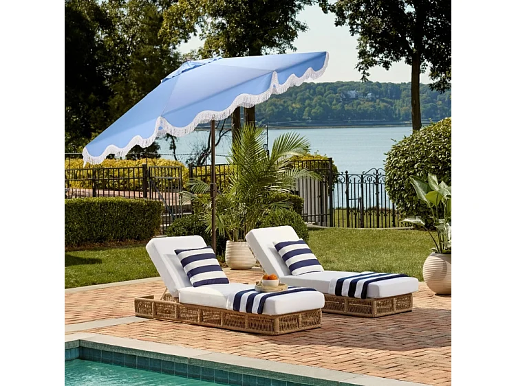 Parasol Bleu bébé OPEN: 256 x 256 X 251 CLOSE: 15 x 15 x 251 - Henry