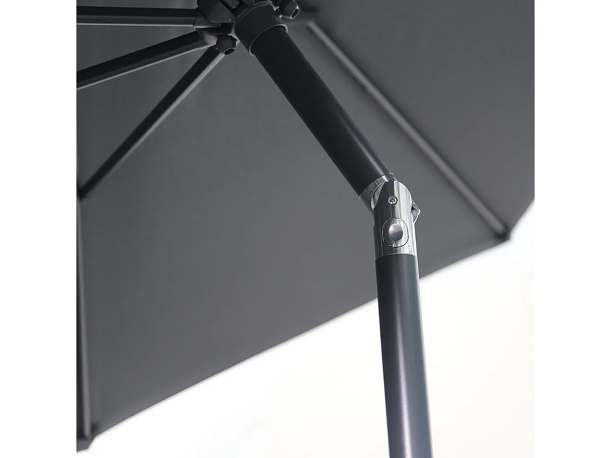 Parasol canne - Garden Impressions - Lotus - 250x250 - gris foncé