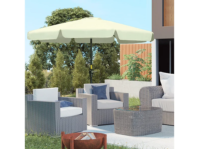Parasol Belmorado Inclinable Protection UV50+ Résistant Beige 266 cm