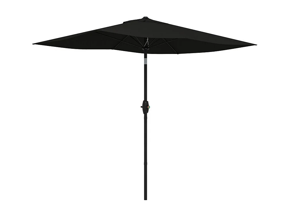 Parasol Teodosio inclinable anti-UV 50+ noir jardin terrasse piscine aluminium résistant