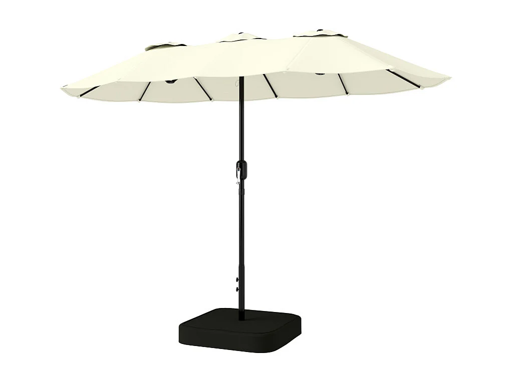 Parasol Geisbach XXL Extérieur Stabilisé Beige Tissu Anti-UV 50+ 3m