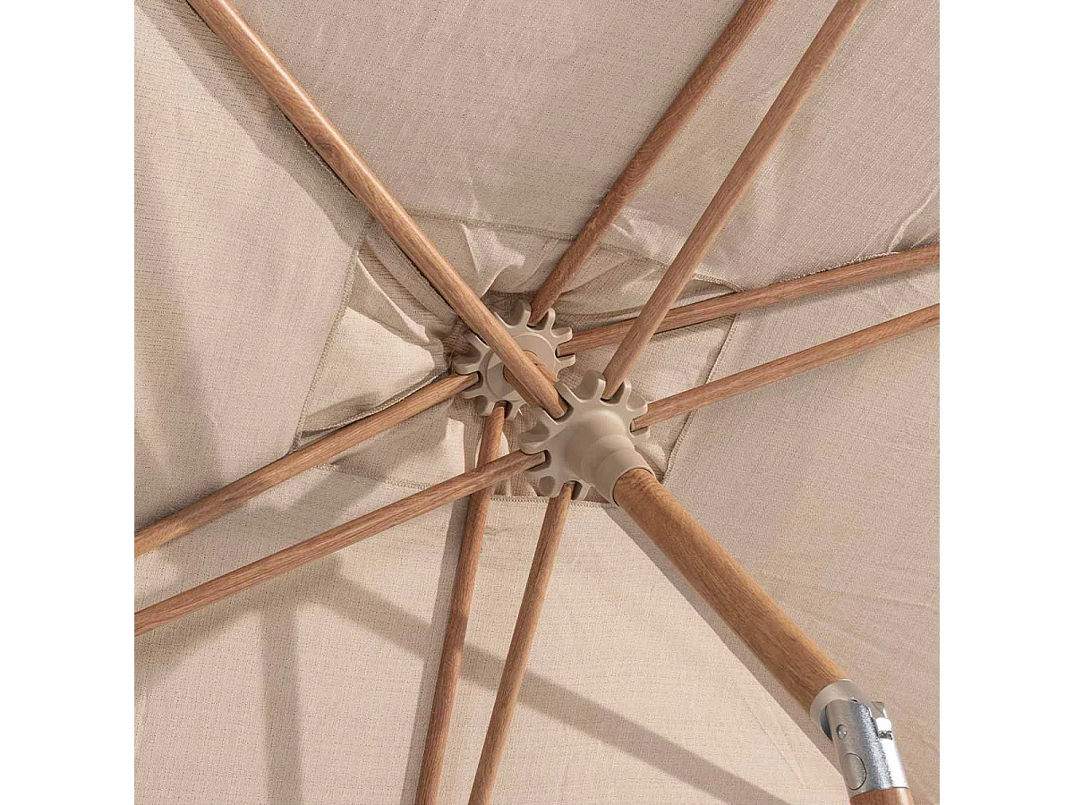 4 Seasons Azzurro stokparasol 200 x 300 cm frame woodlook - doek sand