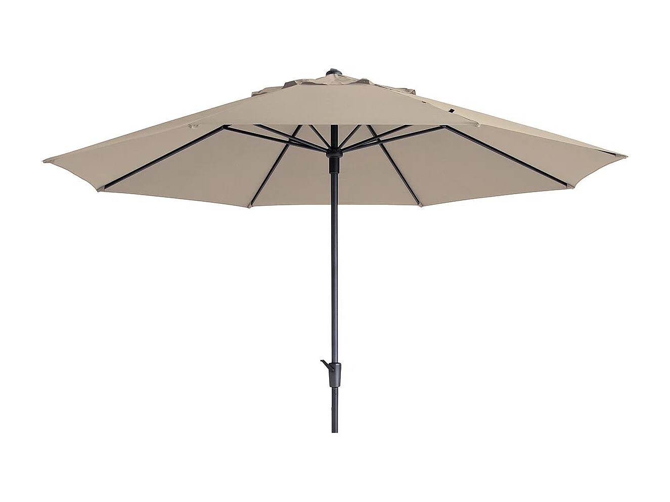 Parasol bâton Madison Timor polyester écru Ø400 cm - luxe